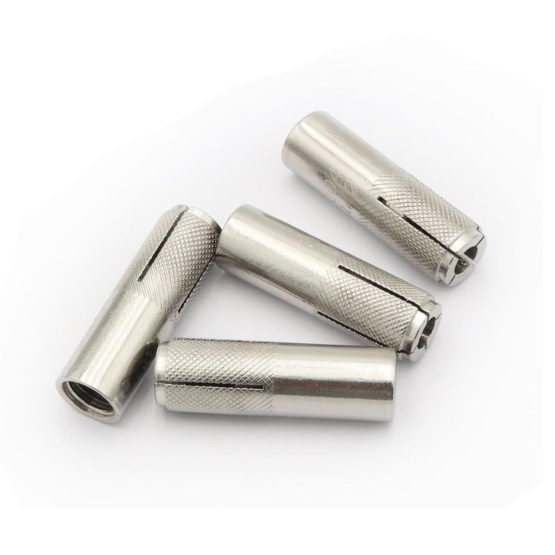 SCXCLY 10pcs Drop in Anchors, (1/2''-13) Knurled Drop-in-Anchor for Solid Concrete, Internal Forced Expansion Screw Bolts, 304 Stainless Steel(Silver) - Image 4